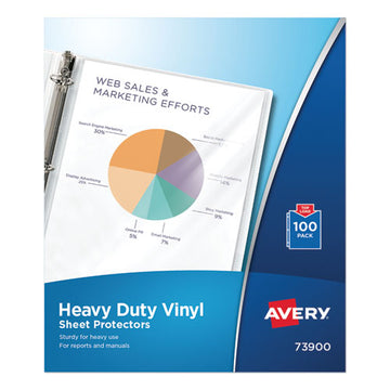 Avery® Top-load Vinyl Sheet Protectors, Heavy Gauge, Letter, Clear, 100-box freeshipping - TVN Wholesale